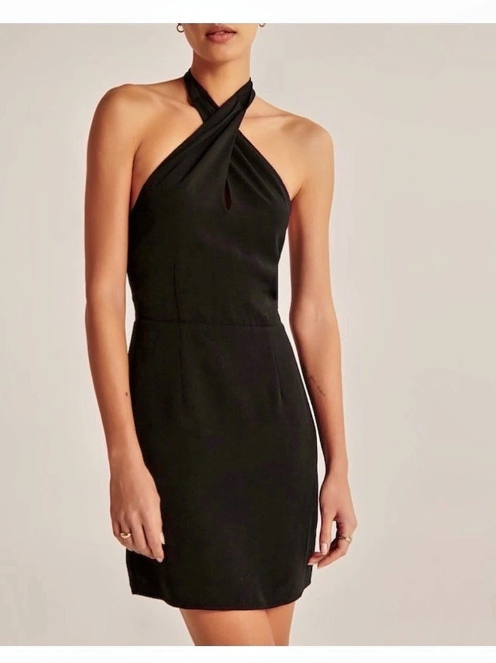 Abercrombie & Fitch Halter Mini Dress Black